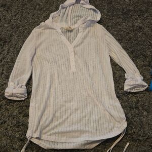 Billabong White Hooded Swim Coverup